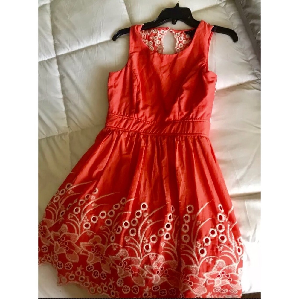 Beautiful Peach colored dress with open back